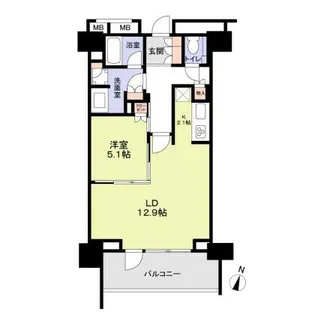 パークコート千代田一番町【5階】の間取り