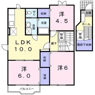 セレーノ御所野II【2階】の間取り