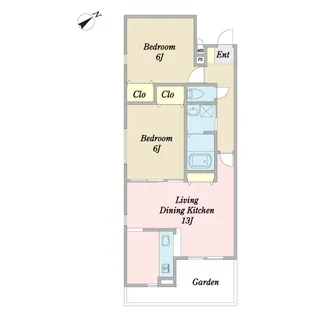 クラベール【1階】の間取り