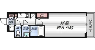 エスライズ北堀江【14階】の間取り