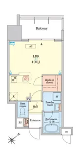 RJRプレシア大橋駅前【2階】の間取り