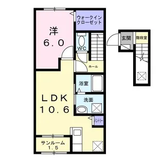 カーサ グラシオッソ B【2階】の間取り