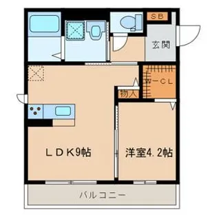 レーヴェ神田町【1階】の間取り
