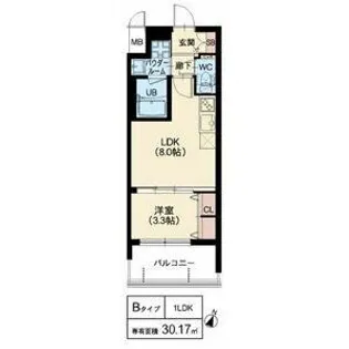 スプランディッド中之島DUE【11階】の間取り