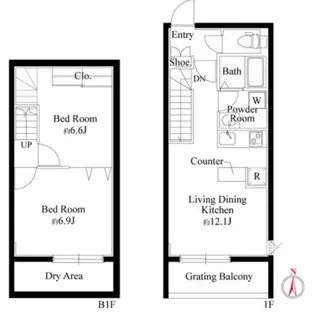 グランパセオ中目黒IIの間取り