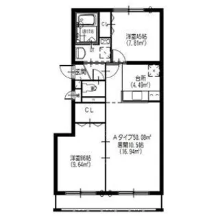 セントポーリアシェリル【2階】の間取り