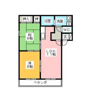 エクレールB【2階】の間取り