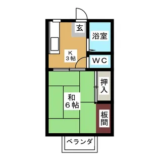 フラワーハイツI【2階】の間取り