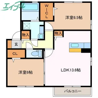 ホワイトハウス【2階】の間取り