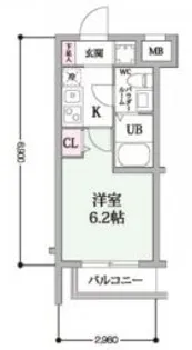 スカイコート戸越【2階】の間取り