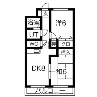 コンフォール石坂D【1階】の間取り
