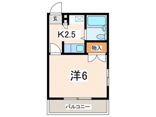 メゾンパ-クサイド【2階】の間取り