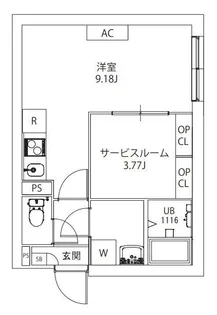 AXIA M-City武蔵小山【1階】の間取り