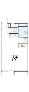 レオパレス鳥戸【1階】の間取り