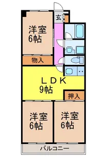 第二ハイツハットリマンション【3階】の間取り