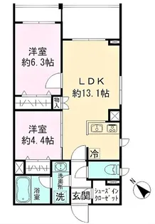 MOCXION INAGI~木でつくるマンションプロジェクト~【4階】の間取り