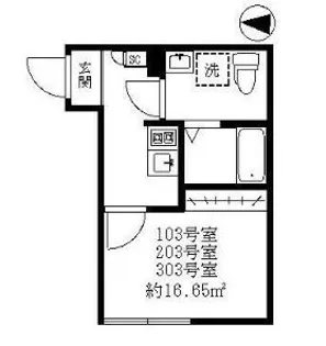 ティ・アーモ中井(ティアーモナカイ)【3階】の間取り