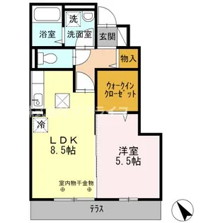 泰山木苑A棟【1階】の間取り