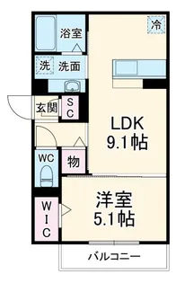 D Paina 千年新町【3階】の間取り