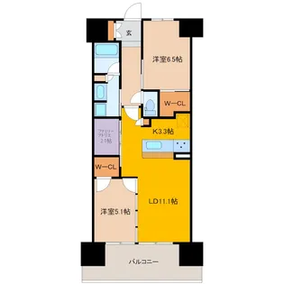 つくばグランヴィラ【1階】の間取り