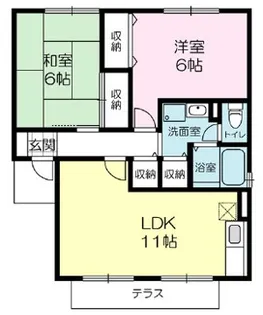 ルクプル F【1階】の間取り