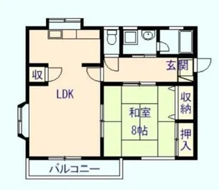 サンパーク弥生A【2階】の間取り