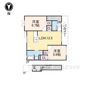 ジェルメ【2階】の間取り