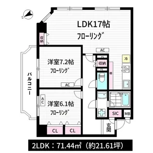 ドゥーム・コスメケア【3階】の間取り