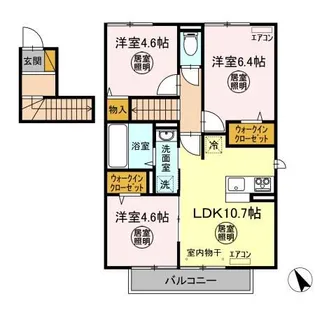 ベルカーサ【2階】の間取り