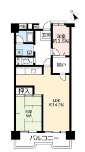 URポートアイランド【5階】の間取り