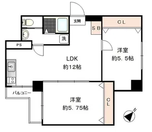 田園キャッスル横浜西口【6階】の間取り