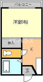 富士ハイツ【1階】の間取り