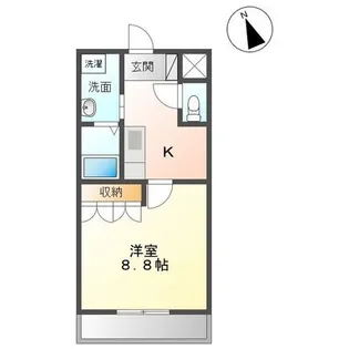 T-1テラス【2階】の間取り