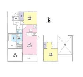 ハウオリ・ララ【1階】の間取り