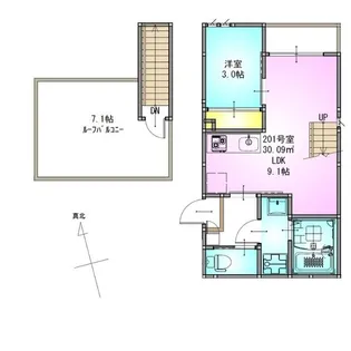 GRANDTIC OHANA【2階】の間取り