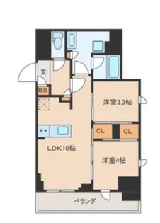 ドゥーエ府中I【14階】の間取り