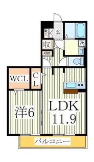 リヴェールA【1階】の間取り