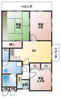 リメインズKハイツ【3階】の間取り