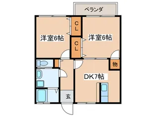 ヴィラ大東京I【1階】の間取り