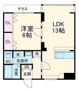 コオポスアペアII【1階】の間取り