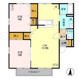 コーポセブン C【1階】の間取り