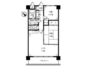 アルデール枡形【2階】の間取り