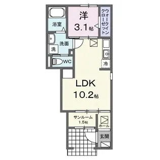 イターナル伊藤II【1階】の間取り