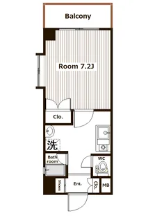 バレンタインズハウス【4階】の間取り
