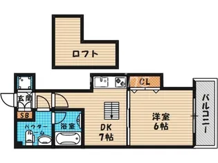 T’s SQUARE天神橋【5階】の間取り