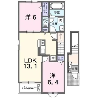 アイヴァーチュー III【2階】の間取り
