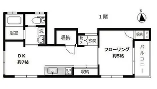 NPJ五本木【1階】の間取り