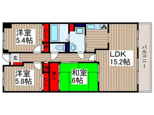 戸田パークフォルム【2階】の間取り