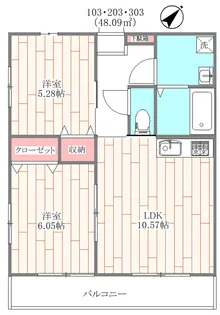プランドール西台【1階】の間取り