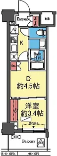 エル・セレーノ横浜【10階】の間取り